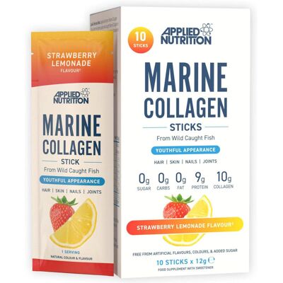 Applied Nutrition Marine Collageenpoeder Aardbeienlimonade Smaak - 12 x 12 g Applied Nutrition Marine Collageenpoeder Aardbeienlimonade Smaak - 12 x 12 g