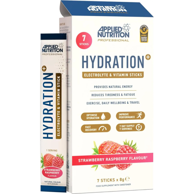 Applied Nutrition Electrolytes Hydratatie-stickpacks Aardbei & Framboos Smaak - 7 x 8 g Applied Nutrition Electrolytes Hydratatie-stickpacks Aardbei & Framboos Smaak - 7 x 8 g