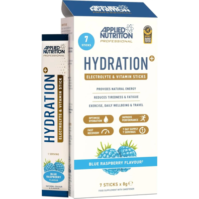 Applied Nutrition Electrolytes Hydratatie-stickpacks Blue Raspberry Dranksmaak - 7 x 8 g Applied Nutrition Electrolytes Hydratatie-stickpacks Blue Raspberry Dranksmaak - 7 x 8 g