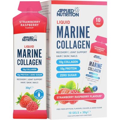 Applied Nutrition Marine Collageengel Aardbei & Framboos Smaak - 10 x 30 g Applied Nutrition Marine Collageengel Aardbei & Framboos Smaak - 10 x 30 g