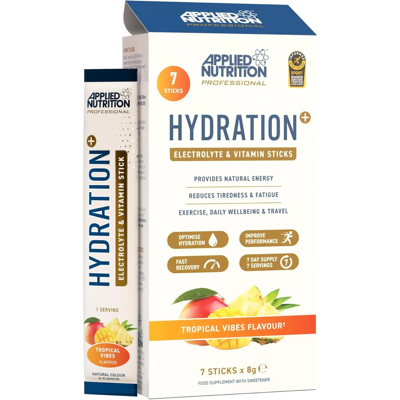 Applied Nutrition Electrolytes Hydratatie-sticks Tropical Vibes - 7 x 8 g Applied Nutrition Electrolytes Hydratatie-sticks Tropical Vibes - 7 x 8 g