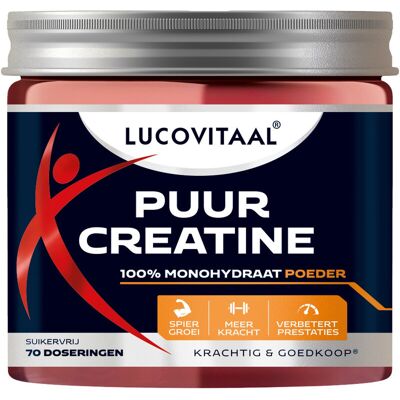 Lucovitaal Puur Creatine Monohydraat poeder 210 gram Lucovitaal Puur Creatine Monohydraat poeder 210 gram
