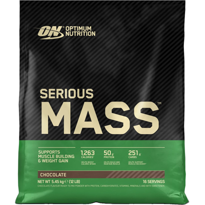 Optimum Nutrition Serious Mass (5455g) - Chocolade Optimum Nutrition Serious Mass (5455g) - Chocolade