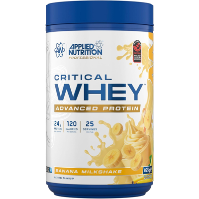 Applied Nutrition Critical Whey Protein Eiwitpoeder - Bananensmaak - 825 g Applied Nutrition Critical Whey Protein Eiwitpoeder - Bananensmaak - 825 g