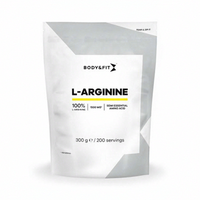 Body & Fit L-Arginine Poeder Ongearomatiseerd 300 g - 200 Porties Body & Fit L-Arginine Poeder Ongearomatiseerd 300 g - 200 Porties