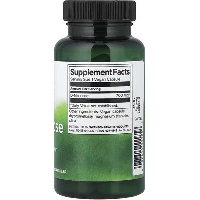 Swanson D-Mannose 700mg Capsules - Urineweggezondheid Swanson D-Mannose 700mg Capsules - Urineweggezondheid