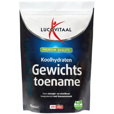 Lucovitaal Koolhydraten Gewichtstoename poeder 375 gram Lucovitaal Koolhydraten Gewichtstoename poeder 375 gram