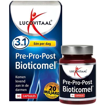 Lucovitaal Pre · Pro · Post Bioticomel BE 30 capsules Lucovitaal Pre · Pro · Post Bioticomel BE 30 capsules