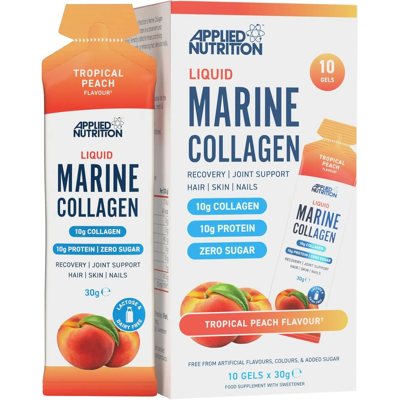 Applied Nutrition Marine Vloeibaar Collageen Perziksmaak - 10 x 30 g Applied Nutrition Marine Vloeibaar Collageen Perziksmaak - 10 x 30 g