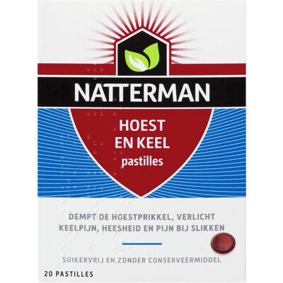 Natterman Hoest en Keel pastilles - 20 stuks Natterman Hoest en Keel pastilles - 20 stuks