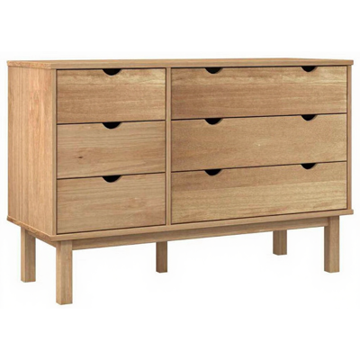 vidaXL OTTA Ladekast - Massief grenenhout, 111 x 43 x 73,5 cm, Bruin vidaXL OTTA Ladekast - Massief grenenhout, 111 x 43 x 73,5 cm, Bruin