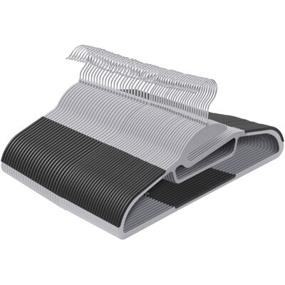 Ochama 50 plastic kledinghangers – Lichtgrijs & Donkergrijs, U-vormige opening, 41,5 cm breed, 0,5 cm dun, 360° draaibare haak – ruimtebesparend ontwerp voor dagelijks gebruik Ochama 50 plastic kledinghangers – Lichtgrijs & Donkergrijs, U-vormige opening, 41,5 cm breed, 0,5 cm dun, 360° draaibare haak – ruimtebesparend ontwerp voor dagelijks gebruik