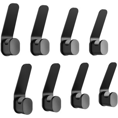 KAPANOU Dubbele kledinghaakjes wandmontage, set van 8 heavy-duty metalen kledingrekken voor badkamer, slaapkamer en entree, moderne en decoratieve aluminium haakjes voor kleding, handdoeken en hoeden (zwart), Nieuwjaarsaanbieding, top cadeaukeuzes KAPANOU Dubbele kledinghaakjes wandmontage, set van 8 heavy-duty metalen kledingrekken voor badkamer, slaapkamer en entree, moderne en decoratieve aluminium haakjes voor kleding, handdoeken en hoeden (zwart), Nieuwjaarsaanbieding, top cadeaukeuzes
