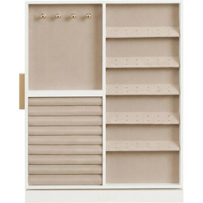 Ochama 360° Draaibare Sieraden Organizer, Verticale Opbergdoos met Glazen Venster, 7 Lades, Cadeau-idee, Wit Ochama 360° Draaibare Sieraden Organizer, Verticale Opbergdoos met Glazen Venster, 7 Lades, Cadeau-idee, Wit