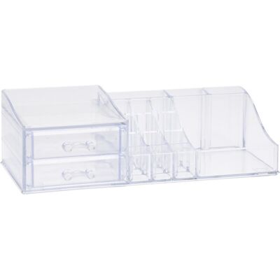 eleganza Cosmetica Huidverzorging Opbergdoos - Transparant, 30 x 13 x 9 cm eleganza Cosmetica Huidverzorging Opbergdoos - Transparant, 30 x 13 x 9 cm