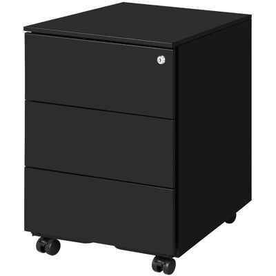 Ochama Afsluitbare mobiele archiefkast in Mat Zwart – 3 laden, voorgeassembleerd, voor documenten & kantoorbenodigdheden, 39 x 45,1 x 53,8 cm – compacte opberging voor kantoor of thuiskantoor Ochama Afsluitbare mobiele archiefkast in Mat Zwart – 3 laden, voorgeassembleerd, voor documenten & kantoorbenodigdheden, 39 x 45,1 x 53,8 cm – compacte opberging voor kantoor of thuiskantoor