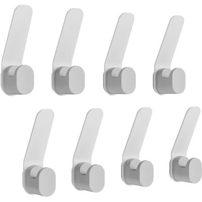 KAPANOU Dubbele Capelse Haken Wandmontage set van 8, Stevige Metalen Kledinghangers voor Badkamer, Slaapkamer, Entree, Vezijdige en Decoratieve Aluminium Wandhaakjes voor het Ophangen van Handdoeken, Hoeden, Tassen (Grijs) KAPANOU Dubbele Capelse Haken Wandmontage set van 8, Stevige Metalen Kledinghangers voor Badkamer, Slaapkamer, Entree, Vezijdige en Decoratieve Aluminium Wandhaakjes voor het Ophangen van Handdoeken, Hoeden, Tassen (Grijs)