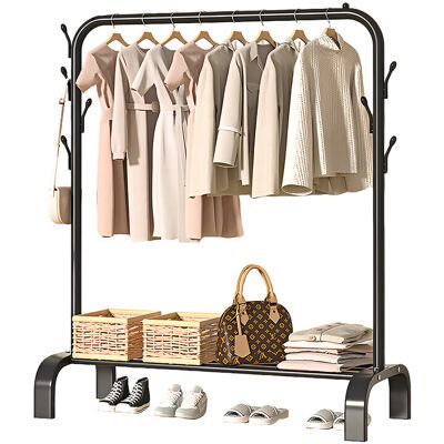 SNSP Kledingrek - Kleding Opbergers - Carbon Staal - Zwart - Bestseller 105 cm SNSP Kledingrek - Kleding Opbergers - Carbon Staal - Zwart - Bestseller 105 cm