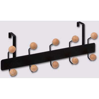 5five Over-deur Kapstok met 10 Haken - Blackwood/Metaal 5five Over-deur Kapstok met 10 Haken - Blackwood/Metaal