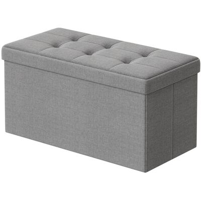 JOYFURNOS Opbergbank, 38 x 76 x 38 cm, Bankje voor Voeteneinde van het Bed, Opbergkist, voor Woonkamer, Slaapkamer, Hal, Lichtgrijs JOYFURNOS Opbergbank, 38 x 76 x 38 cm, Bankje voor Voeteneinde van het Bed, Opbergkist, voor Woonkamer, Slaapkamer, Hal, Lichtgrijs