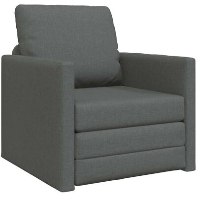 VidaXL 2-in-1 slaapbank - donkergrijs, 112 x 174 x 55 cm VidaXL 2-in-1 slaapbank - donkergrijs, 112 x 174 x 55 cm