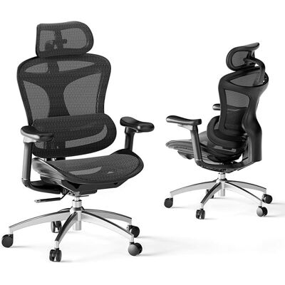 Sihoo Doro C300 ergonomische kantoorstoel met ultra zachte 3D armleuningen, dynamische rugondersteuning voor thuiswerk, verstelbare rugleuning bureaustoel (zwart) Sihoo Doro C300 ergonomische kantoorstoel met ultra zachte 3D armleuningen, dynamische rugondersteuning voor thuiswerk, verstelbare rugleuning bureaustoel (zwart)