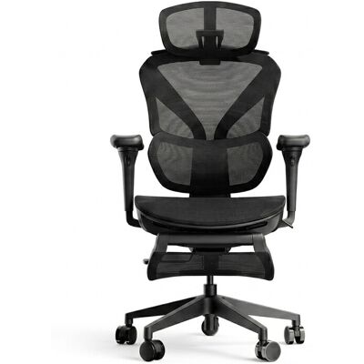 JoySelect Z9 Pro ergonomische bureaustoel met voetensteun, mesh bureaustoel met hoge rugleuning met adaptieve lendensteun, 5D verstelbare armleuningen, 4D hoofdsteun, zitdiepteverstelling, 140° kantelbare computerstoel, zwart JoySelect Z9 Pro ergonomische bureaustoel met voetensteun, mesh bureaustoel met hoge rugleuning met adaptieve lendensteun, 5D verstelbare armleuningen, 4D hoofdsteun, zitdiepteverstelling, 140° kantelbare computerstoel, zwart