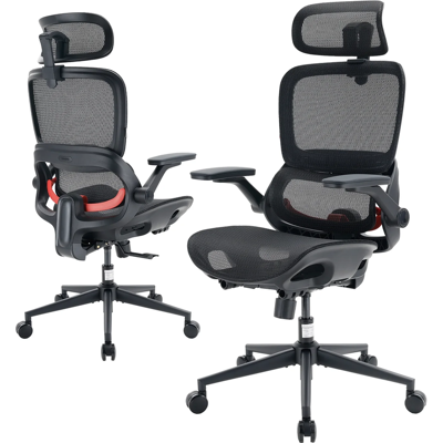 SIHOO B100 Ultra ergonomische bureaustoel, mesh bureaustoel met adaptieve lendensteun, computerstoel met brede hoofdsteun, bureaustoel met 360° draaibare opklapbare armleuningen, ebbenhout SIHOO B100 Ultra ergonomische bureaustoel, mesh bureaustoel met adaptieve lendensteun, computerstoel met brede hoofdsteun, bureaustoel met 360° draaibare opklapbare armleuningen, ebbenhout