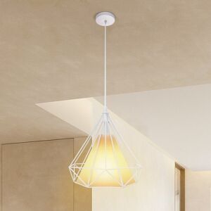 Aigostar hanglamp retro wit ijzeren frame met witte ophangdraad E27 (exclusief lamp) Aigostar hanglamp retro wit ijzeren frame met witte ophangdraad E27 (exclusief lamp)