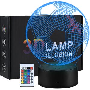 VIVREAL 3D LED-illusievoetbal nachtlampje met afstandsbediening, 16 kleuren, acrylplatte basis en ABS-basis, USB-oplader, ideaal cadeau voor jongens, kerstcadeau 1-1, top cadeauopties VIVREAL 3D LED-illusievoetbal nachtlampje met afstandsbediening, 16 kleuren, acrylplatte basis en ABS-basis, USB-oplader, ideaal cadeau voor jongens, kerstcadeau 1-1, top cadeauopties