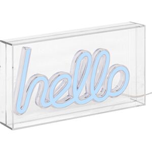 Atmosphera LED Neon Tafellamp 'Hallo' - Blauw, 23 x 4 x 12,5 cm Atmosphera LED Neon Tafellamp 'Hallo' - Blauw, 23 x 4 x 12,5 cm