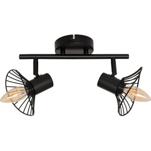 Atmosphera Adelia Wandlamp - Zwart Metaal, 28 x 12,5 x 15,5 cm Atmosphera Adelia Wandlamp - Zwart Metaal, 28 x 12,5 x 15,5 cm