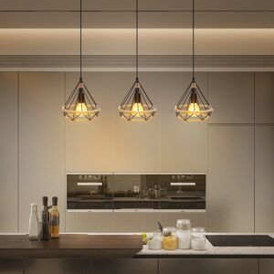 Aigostar Hanglamp retro zwart ijzeren frame met hennep touw decoratie E27 lamp exclusief Aigostar Hanglamp retro zwart ijzeren frame met hennep touw decoratie E27 lamp exclusief