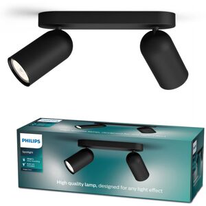 Philips Pongee opbouwspot - 2-lichts - zwart Philips Pongee opbouwspot - 2-lichts - zwart