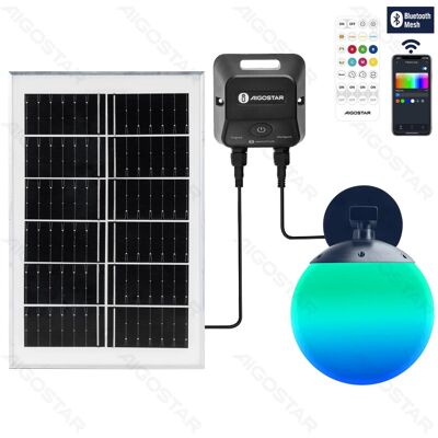 Aigostar Bluetooth mesh, op zonne-energie slimme wandlamp 20 W RGBCCT kleurrijke lamp Aigostar Bluetooth mesh, op zonne-energie slimme wandlamp 20 W RGBCCT kleurrijke lamp