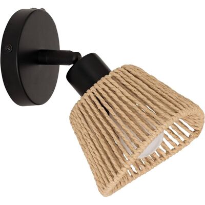 Atmosphera Myha Wandlamp - Metaal en Touw, 10 cm Atmosphera Myha Wandlamp - Metaal en Touw, 10 cm