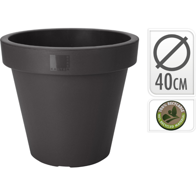 Pro Garden ronde bloempot Ek - 40 cm, antraciet Pro Garden ronde bloempot Ek - 40 cm, antraciet