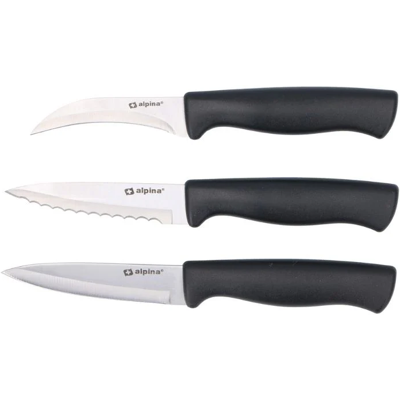 Alpina messenset - 3 stuks, zwart Alpina messenset - 3 stuks, zwart