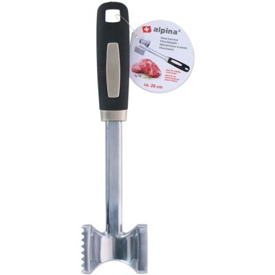 Alpina vleeshamer - metaal, 26 cm, zwart Alpina vleeshamer - metaal, 26 cm, zwart