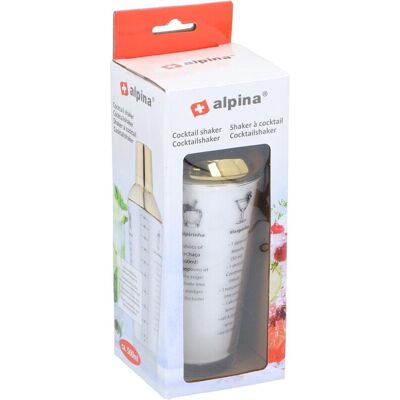 Alpina - Cocktailshaker - Glas - Gouden deksel - Cocktail Shaker Alpina - Cocktailshaker - Glas - Gouden deksel - Cocktail Shaker