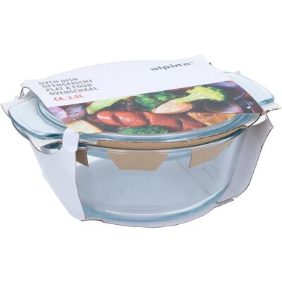 Alpina glazen ovenschaal - transparant, 27,9 cm × 23 cm × 13,4 cm Alpina glazen ovenschaal - transparant, 27,9 cm × 23 cm × 13,4 cm