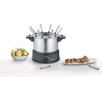 FRITEL Fondue FO 2470 - Elektrische fondueset / fonduepan - Kerstcadeau / Feestcadeau - 1,5L - 1500W - Voor 2 tot 8 personen + 8 fonduevorken - PFAS-vrij FRITEL Fondue FO 2470 - Elektrische fondueset / fonduepan - Kerstcadeau / Feestcadeau - 1,5L - 1500W - Voor 2 tot 8 personen + 8 fonduevorken - PFAS-vrij