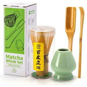 TEANAGOO Matcha Set, Bamboe Klopper (Chasen), Groene Celadon Klopper Houder, Traditionele Bamboe Lepel (Chashaku), Perfect voor Matcha Latte & Traditionele Ceremonies Het Ultieme Cadeau voor Matcha Liefhebbers TEANAGOO Matcha Set, Bamboe Klopper (Chasen), Groene Celadon Klopper Houder, Traditionele Bamboe Lepel (Chashaku), Perfect voor Matcha Latte & Traditionele Ceremonies Het Ultieme Cadeau voor Matcha Liefhebbers