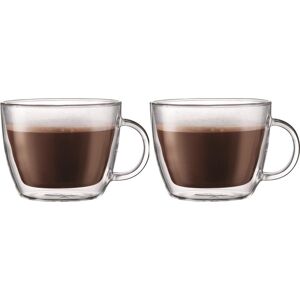 Bodum BISTRO dubbelwandige thermo glas café latte kopjes set - 450 ml, verpakking van 2 Bodum BISTRO dubbelwandige thermo glas café latte kopjes set - 450 ml, verpakking van 2
