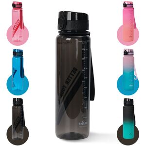 JORDAN&JUDY JORDAN & JUDY Tritan sportwaterfles met handvat, 1000ml grote capaciteit, puur zwart JORDAN&JUDY JORDAN & JUDY Tritan sportwaterfles met handvat, 1000ml grote capaciteit, puur zwart