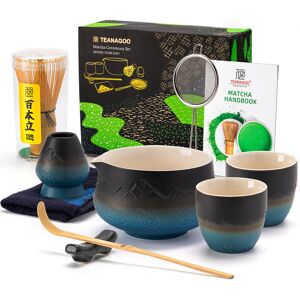 TEANAGOO Matcha Set Matcha Klopper Matcha Kom met Gietopening Lepel Matcha Klopper Houder Thee Maak Kit. Japanse Theeset (7 stuks) + 2 Kopjes (5.6oz), S33, Gradient Marine Blauw/Zwart, Kleurdoos Verpakking, Nieuwjaarsuitverkoop, Top cadeau keuzes TEANAGOO Matcha Set Matcha Klopper Matcha Kom met Gietopening Lepel Matcha Klopper Houder Thee Maak Kit. Japanse Theeset (7 stuks) + 2 Kopjes (5.6oz), S33, Gradient Marine Blauw/Zwart, Kleurdoos Verpakking, Nieuwjaarsuitverkoop, Top cadeau keuzes