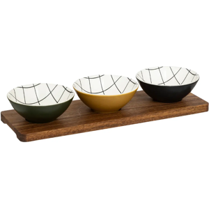 Secret de Gourmet Aperitiefset - Keramiek en Acaciahout, 37 x 12,5 x 6,2 cm Secret de Gourmet Aperitiefset - Keramiek en Acaciahout, 37 x 12,5 x 6,2 cm