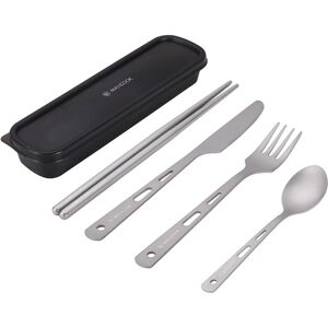 Maxcook Set van 5 stuks Puur Titaan Verplaatsbare Eettafels (mes, vork, lepel en eetstokjes) MCCU7399 Maxcook Set van 5 stuks Puur Titaan Verplaatsbare Eettafels (mes, vork, lepel en eetstokjes) MCCU7399