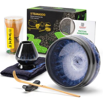 TEANAGOO matchatheeset, Japanse theeset, matchakom, matcha bamboegarde, schepje, zeefje, garde-houder, garde-standaard, matchagardeset N15 TEANAGOO matchatheeset, Japanse theeset, matchakom, matcha bamboegarde, schepje, zeefje, garde-houder, garde-standaard, matchagardeset N15