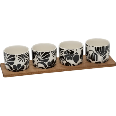 Secret de Gourmet Gedraaide Limoen Aperitiefset - 5 stuks, Rechthoekige Acacia Dienblad Secret de Gourmet Gedraaide Limoen Aperitiefset - 5 stuks, Rechthoekige Acacia Dienblad